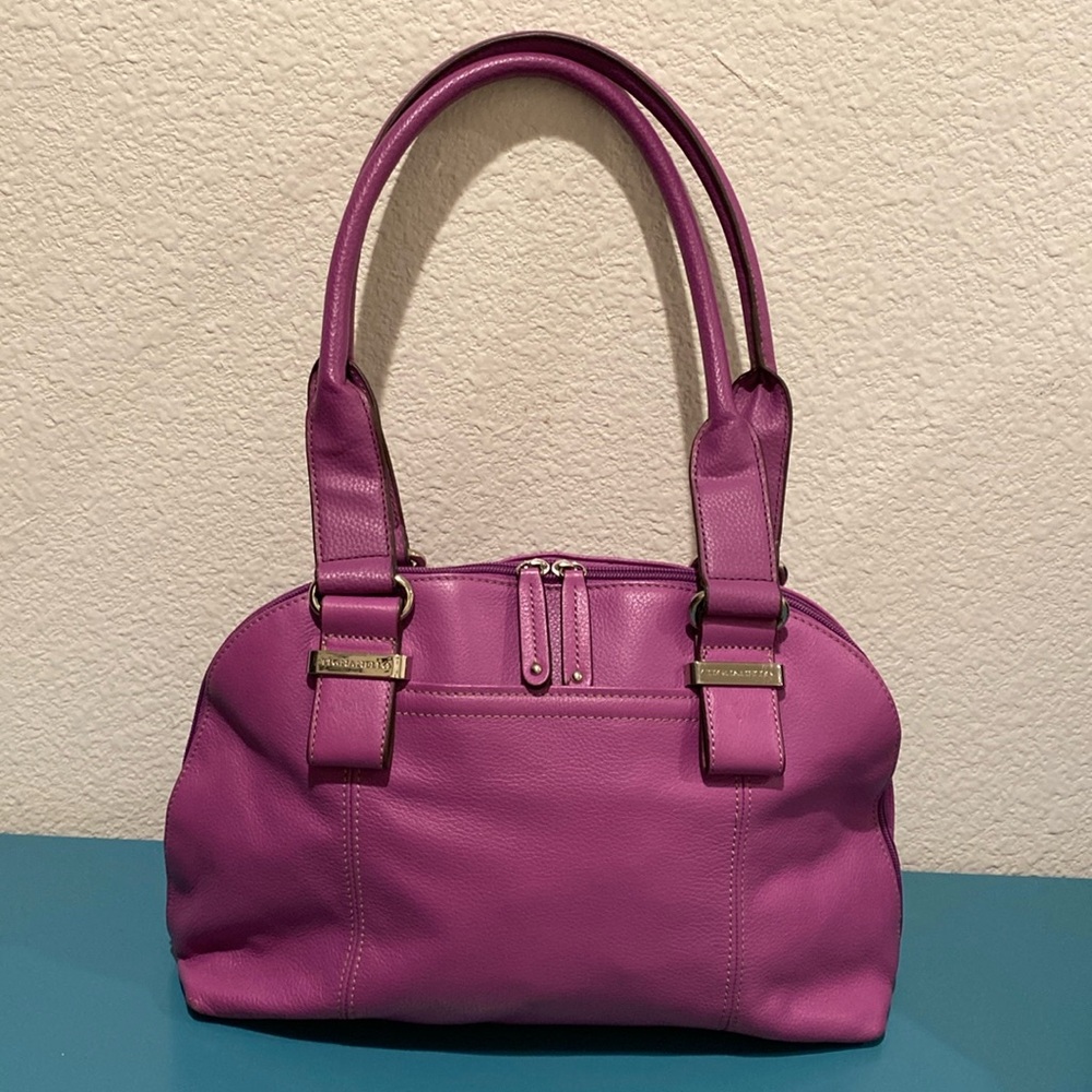 TIGNANELLO leather dome shoulder bag, purple